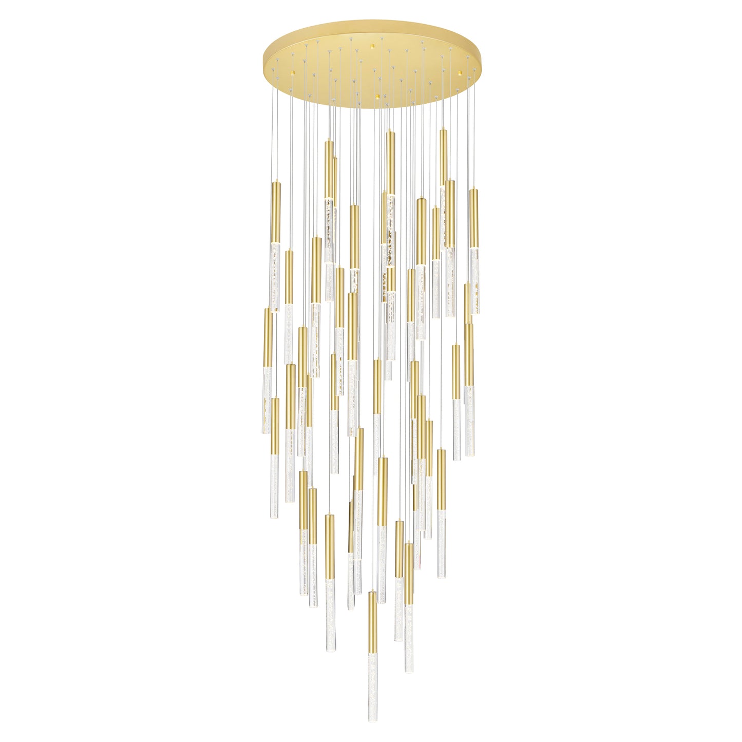 32" Dragonswatch LED Integrated Chandelier with Satin Gold Finish