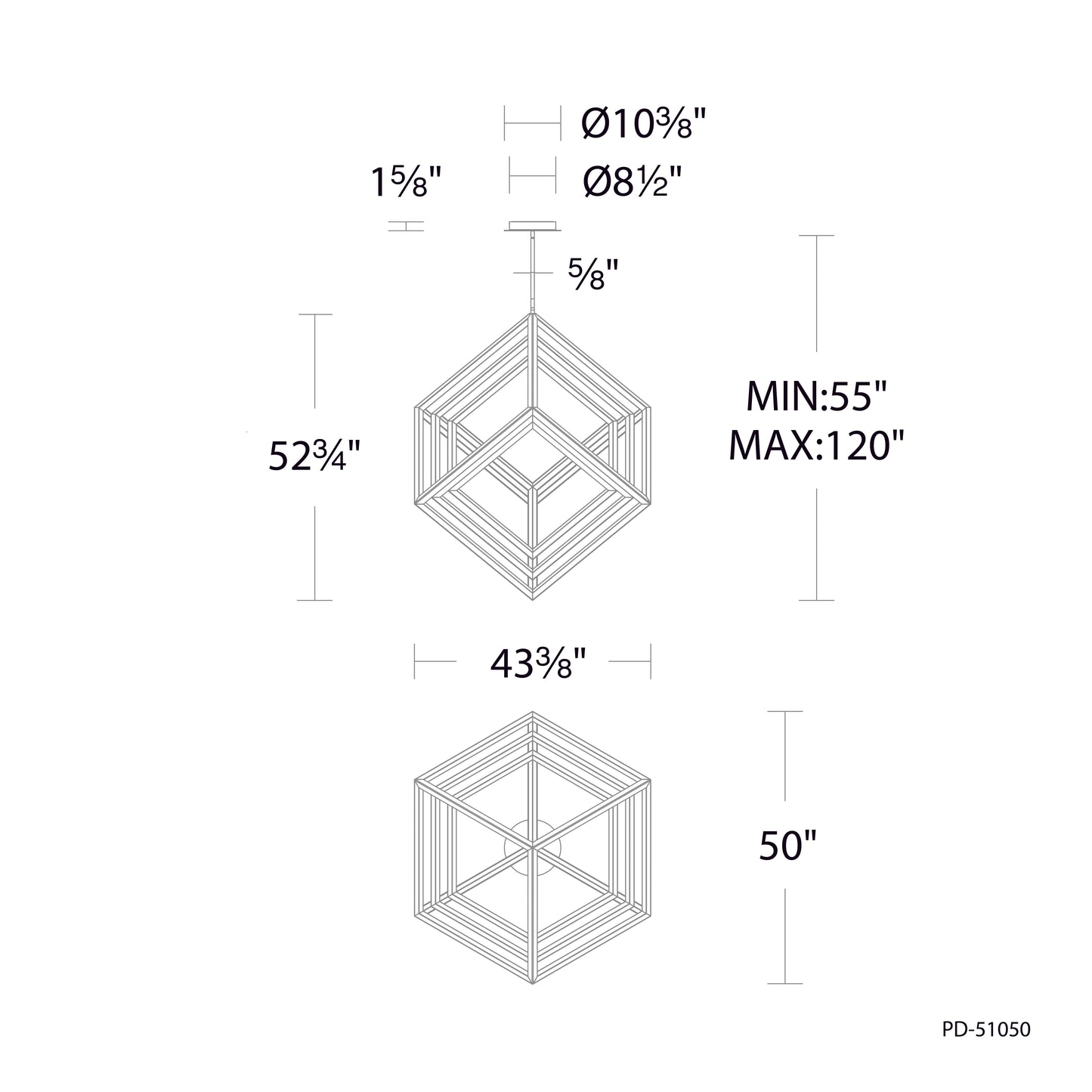 50" Atlas Pendant 3500K