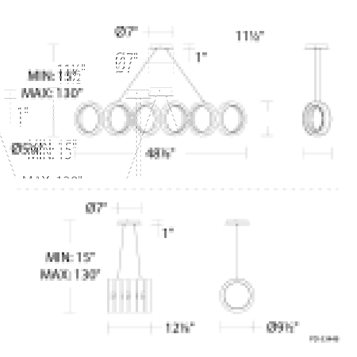 48" Cabot Pendant 4CCT