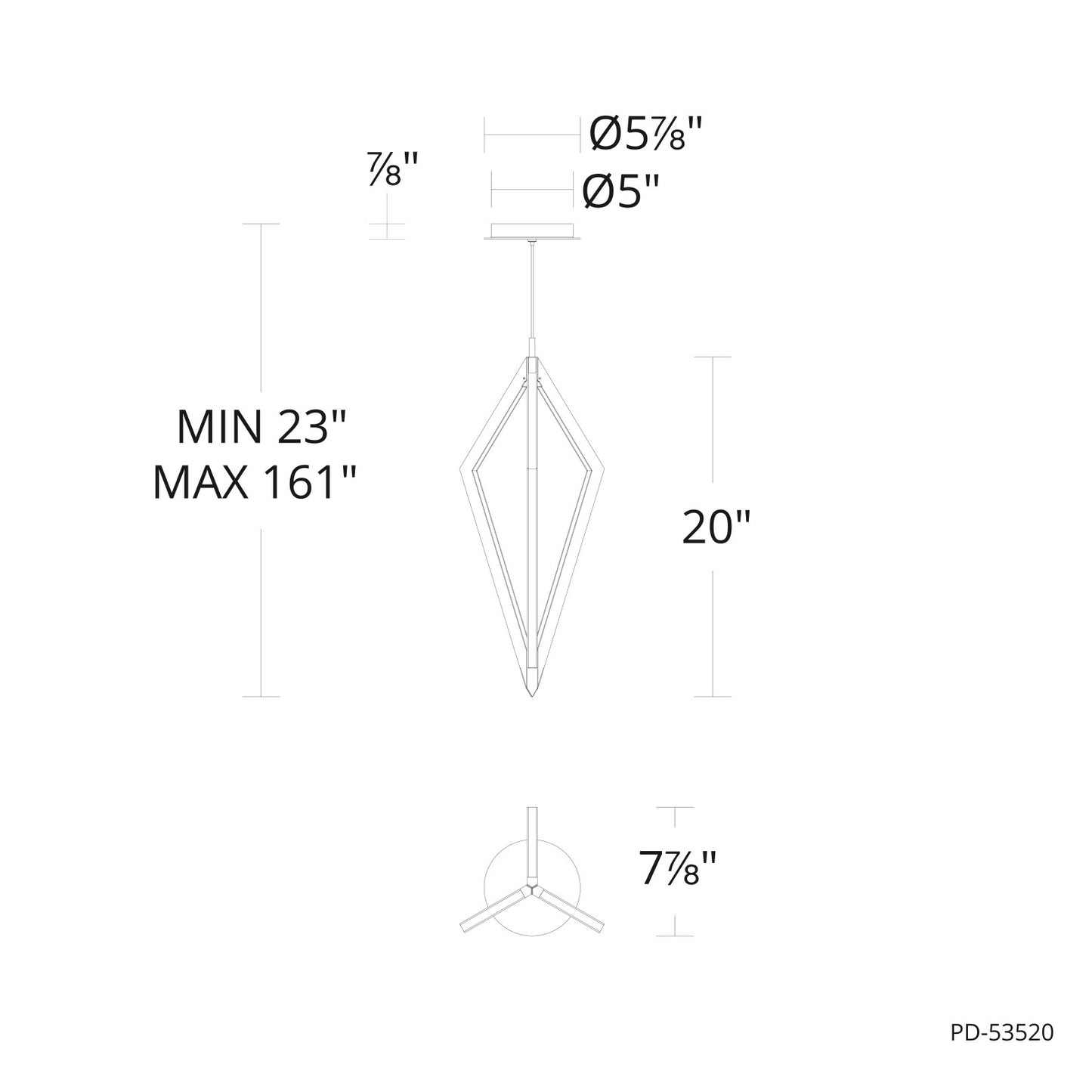 Tribeca Pendant 4CCT