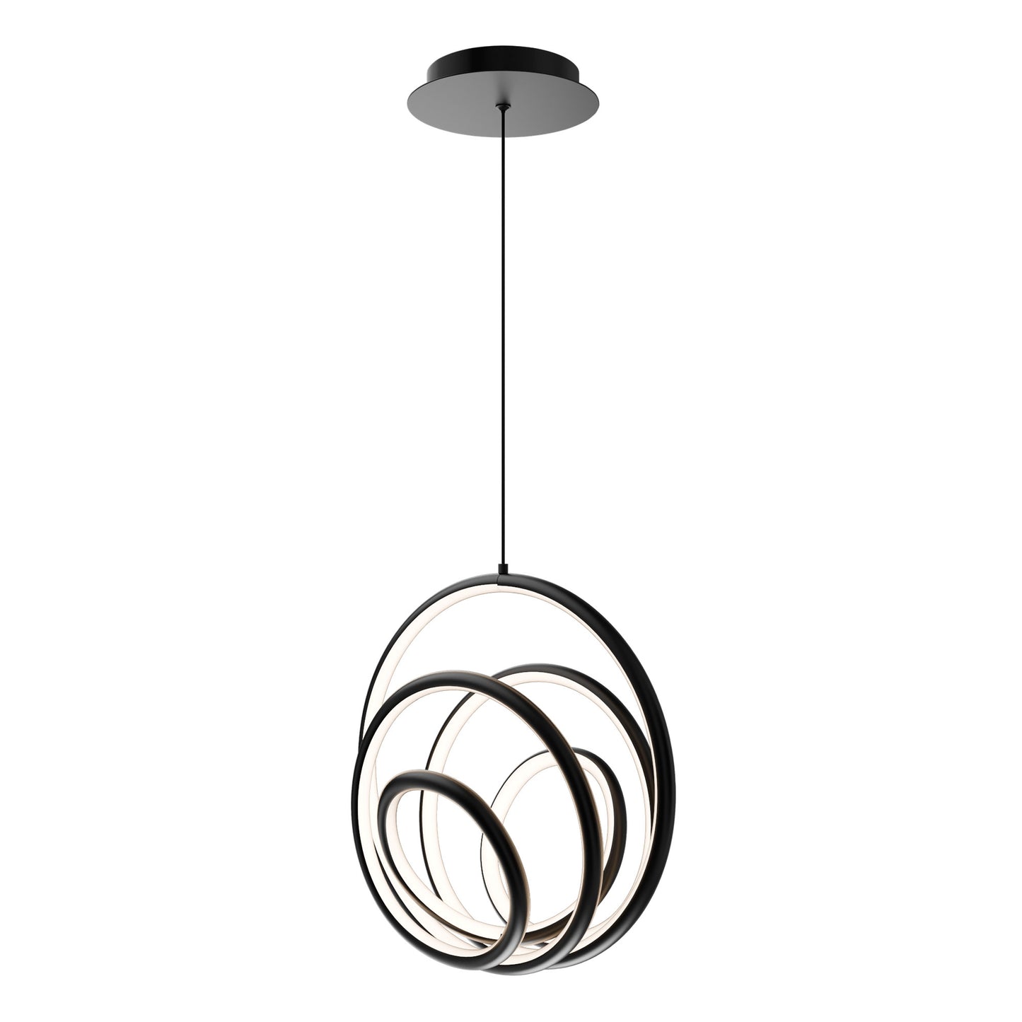 13" Hoopla Pendant 4CCT Aged Brass