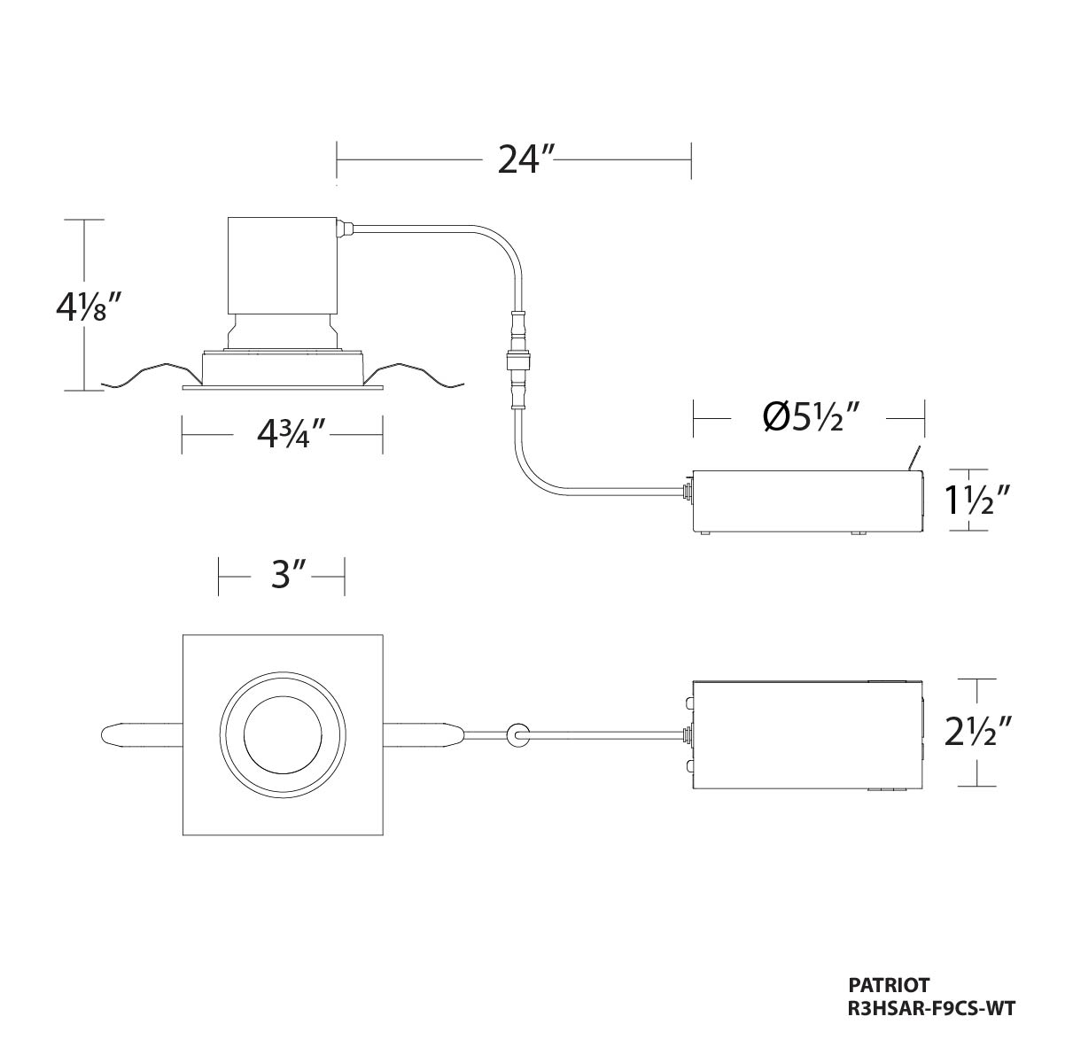 3″ Downlight and Adjustable Recessed