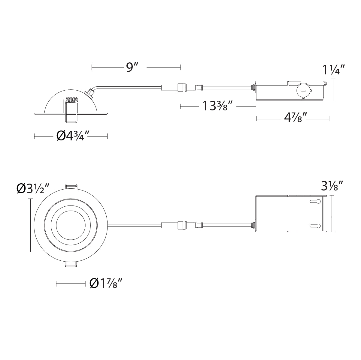 4" Fire Rated Adjustable Downlight 5CCT